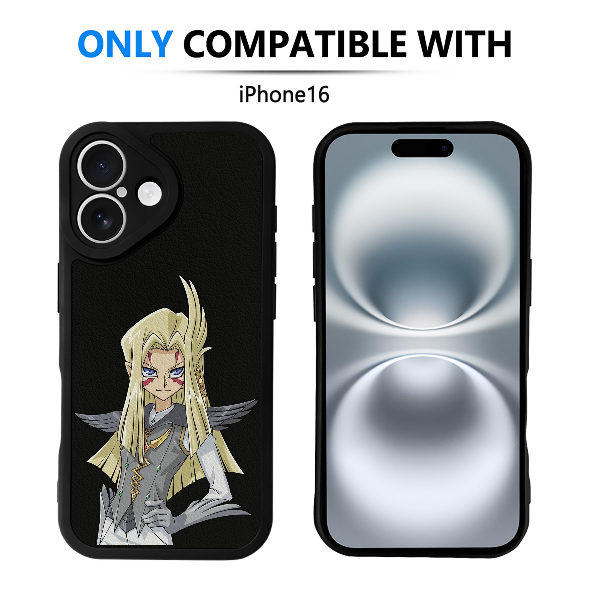 遊☆戯☆王 Yu-Gi-Oh! 【iPhone 16シリーズ対応】シリコンスマホケース（レザー調） 材質：シリコン